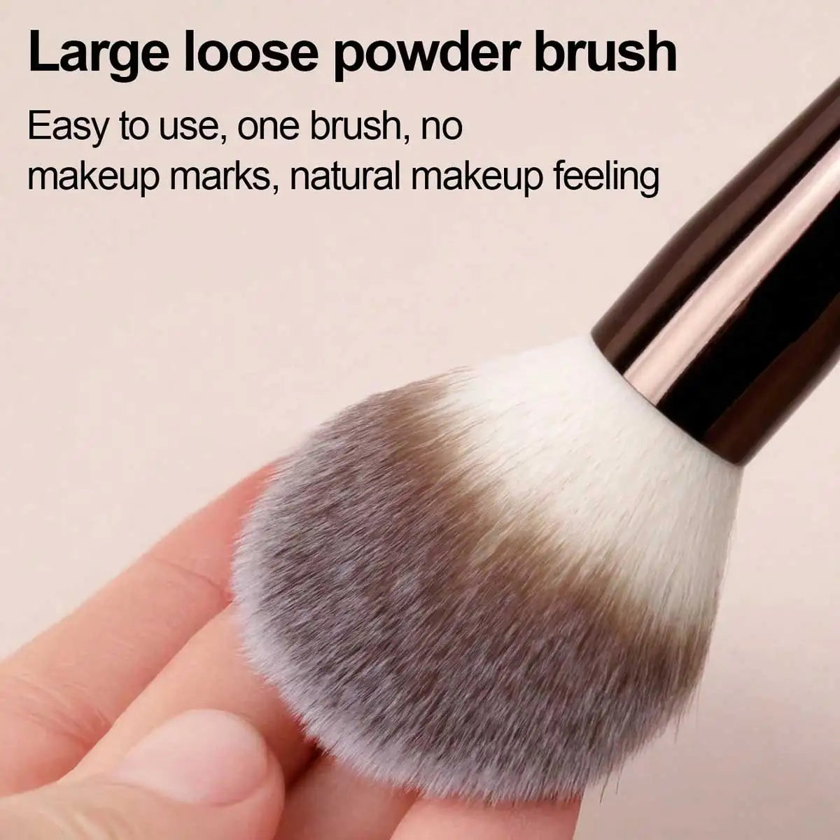 3pcs Professional Aluminum Tube Makeup Brush Set, Soft Foundation Brush, Blush Brush, Powder Brush, Concealer Brush