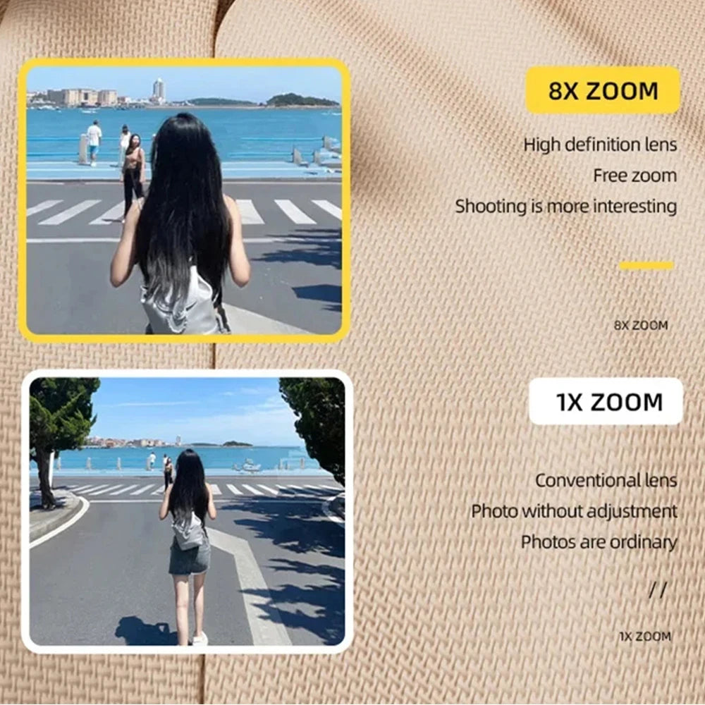 4K Digital Camera 50MP HD Retro Pocket Cameras Photography Travel Selfie Entry-Level Small Camera with 8x Zoom Compact Camcorder
