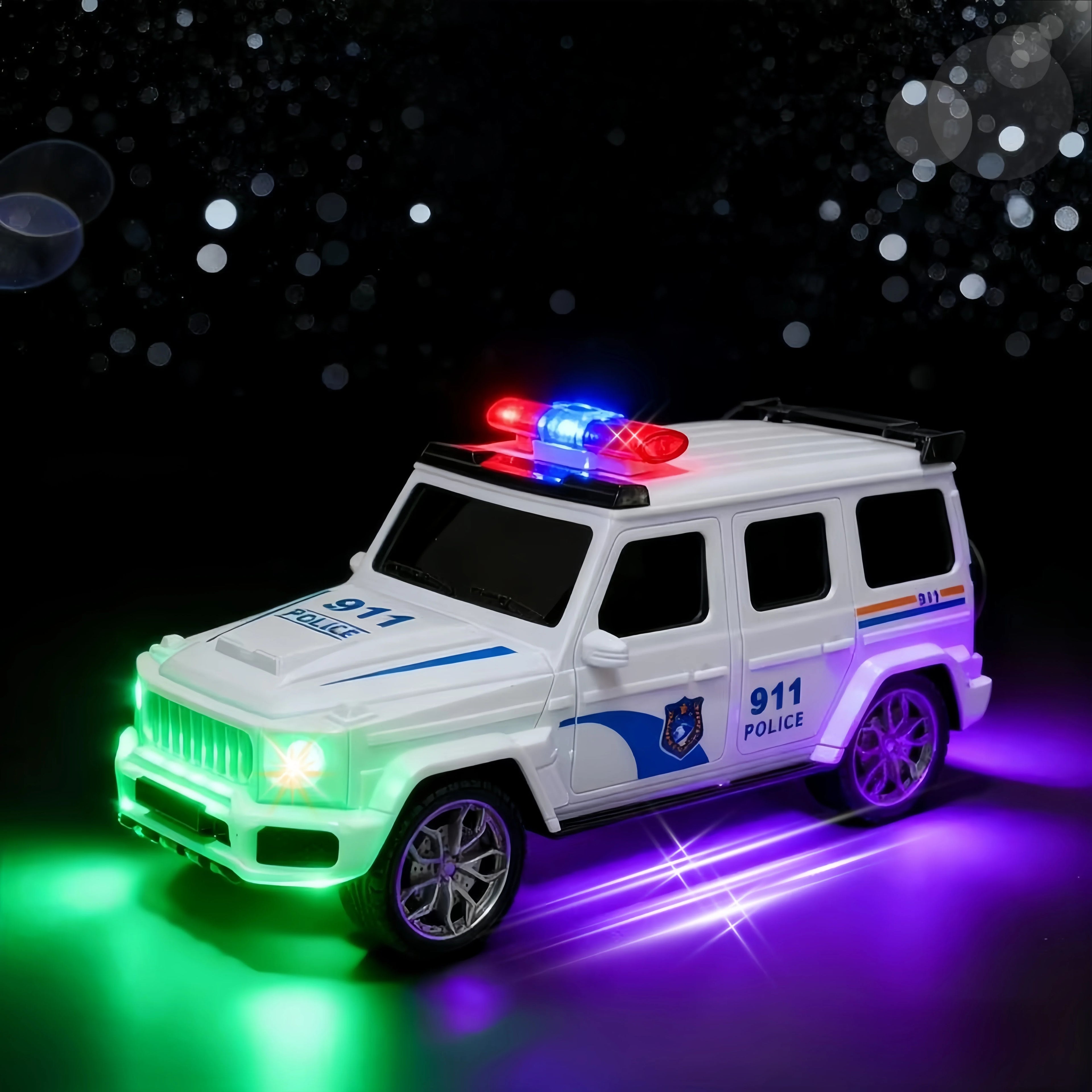 Children's electric toy car - Toy police car model, suitable for children over 3 years old/Birthday, Halloween, Christmas gifts