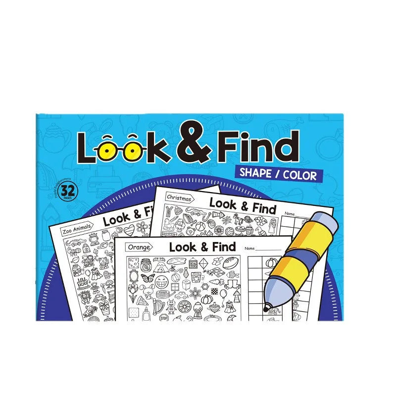 Children's Search for Items Game Enhance Visual Perception Fun Coloring Book Focus and Attention Handwriting Exercise Book Gifts