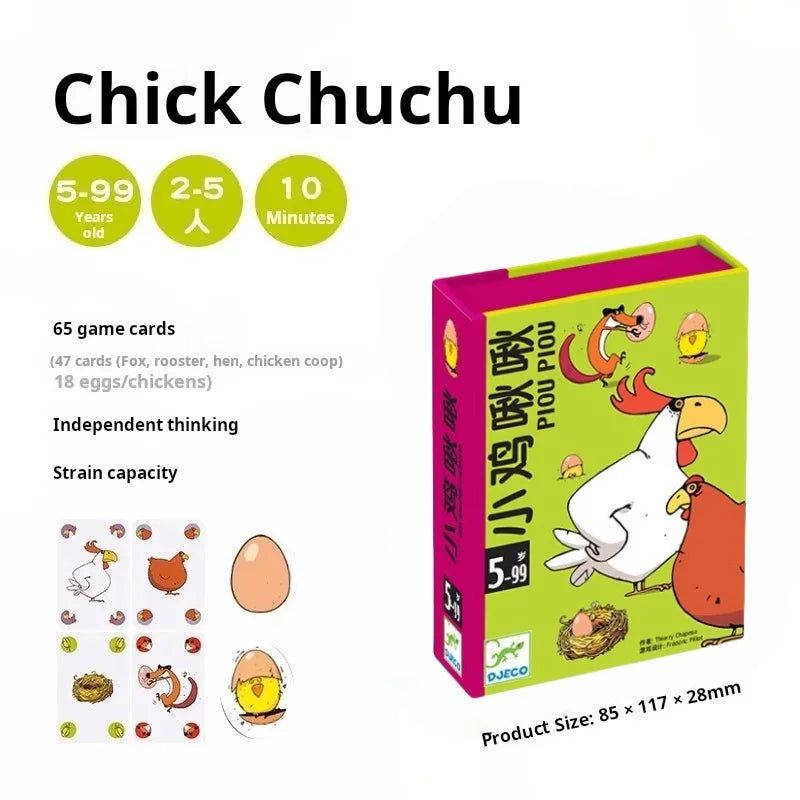 Chicken Chiu Chiu Board Game Grow Up Without Children Hot 5-8 Years Old Casual Party Card Game Intellectual Children Toys Gift
