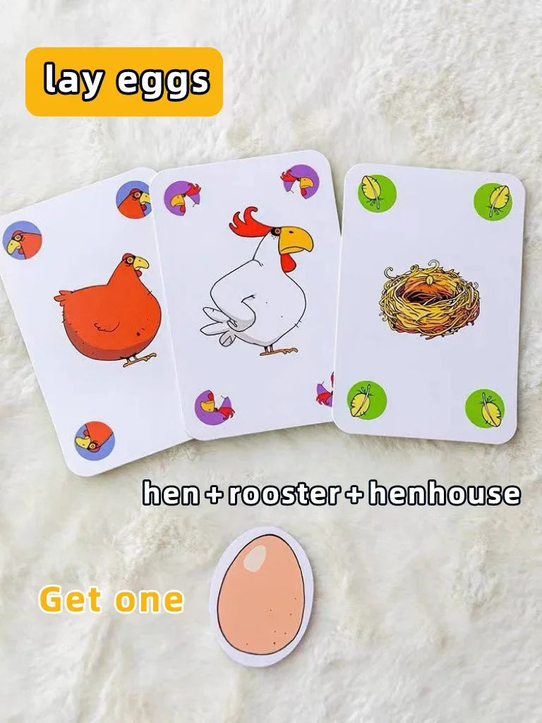 Chicken Chiu Chiu Board Game Grow Up Without Children Hot 5-8 Years Old Casual Party Card Game Intellectual Children Toys Gift