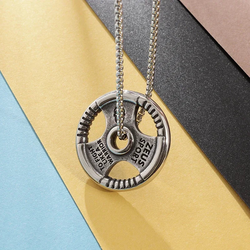 Punk Vintage Double Layer Boxing Gloves Pendant Necklace for Men Fighting Fashion Athleisure Jewelry Hip Hop Items