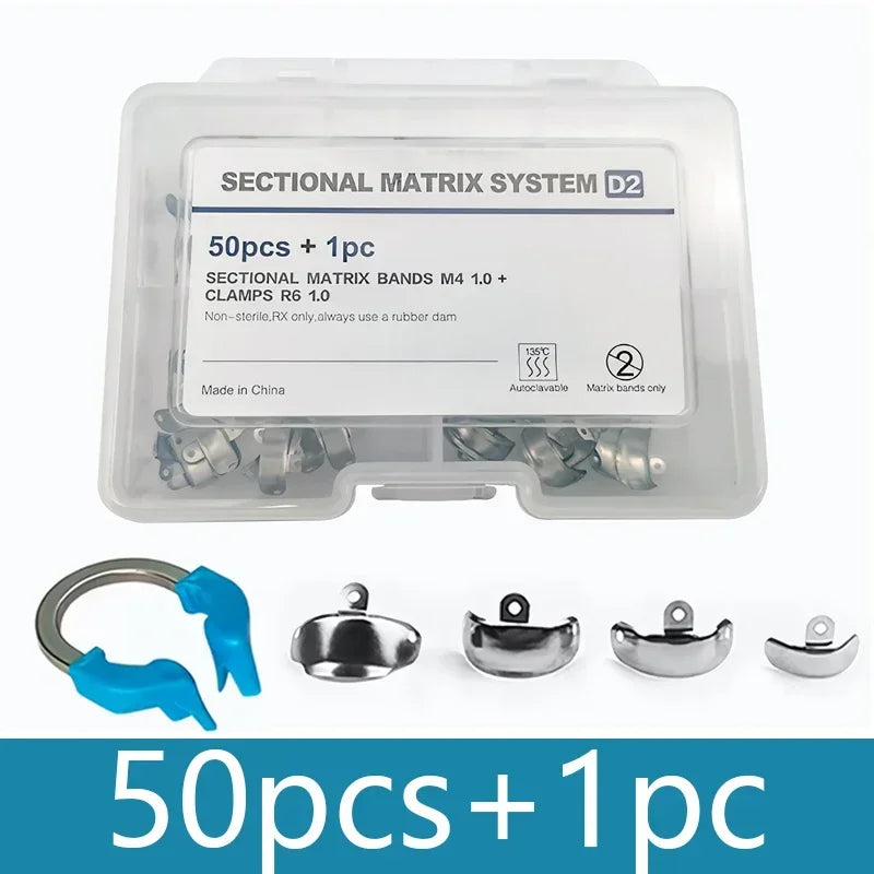 Dental Matrix Bands NITI Metal Matrices Clamp Ring Sectional Contoured Matrix System Nickel Titanium Clamping Ring Dentist Tools