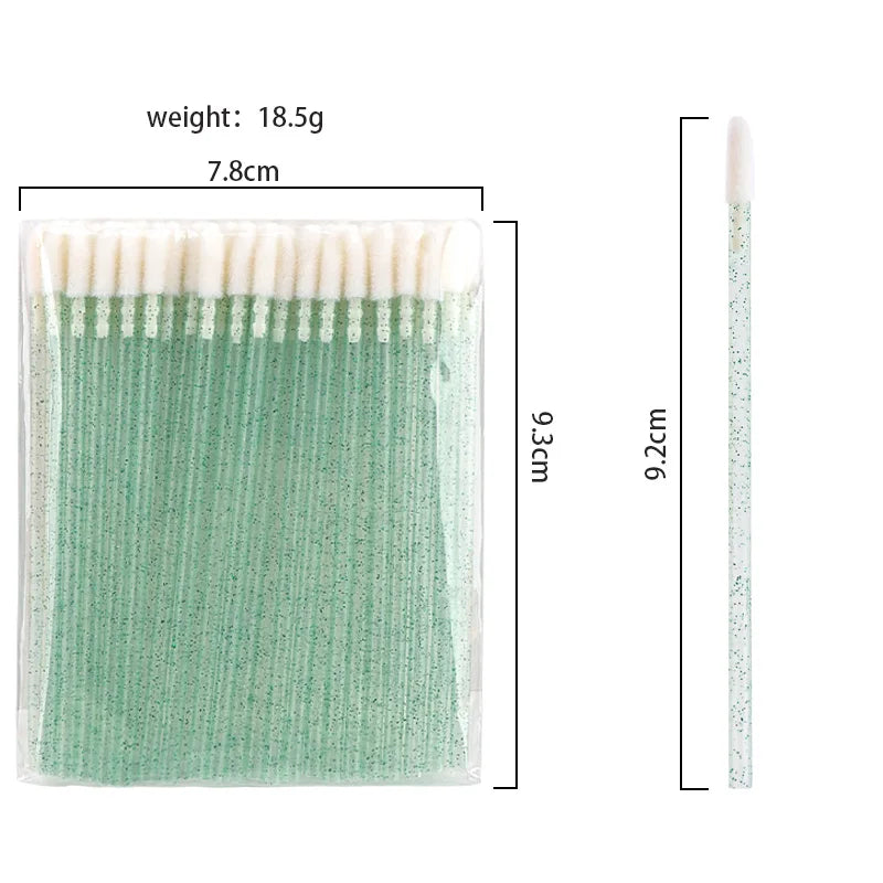 50Pcs Disposable Crystal Handle Lip Brush Eyelash Makeups Brushes Lashes Extension Mascara Wands Applicators Cosmetic Tools