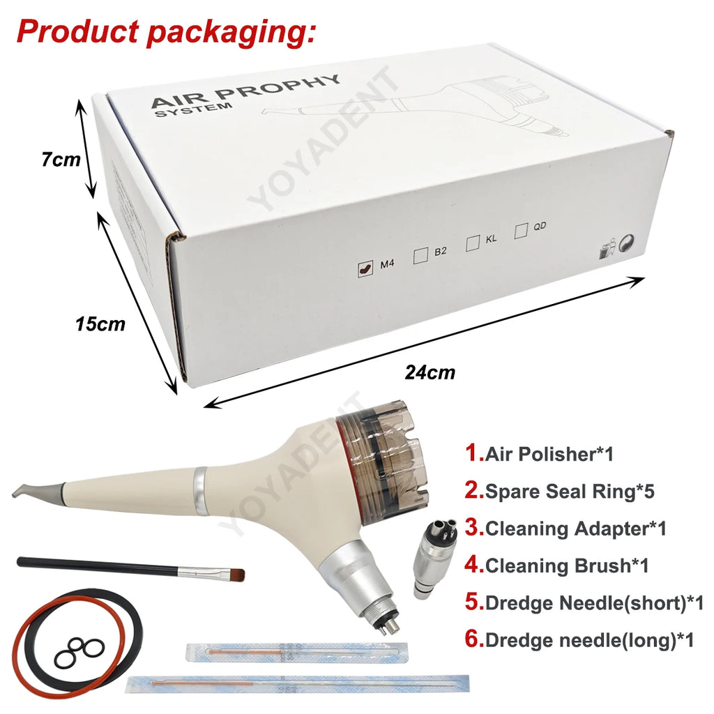 Dental Air Prophy Jet Polisher Tooth Whitening Sandblasting Gun For 65μm Supragingival Sandblasting Powder Fit NSK KAVO