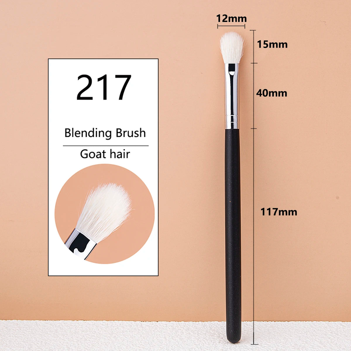 217 Eyeshadow Blending Brush 100% Goat Hair Eye Shadow Makeup Brushes Eyeshadow Crease Brush Fluffy Eyeshadow Blending Brush