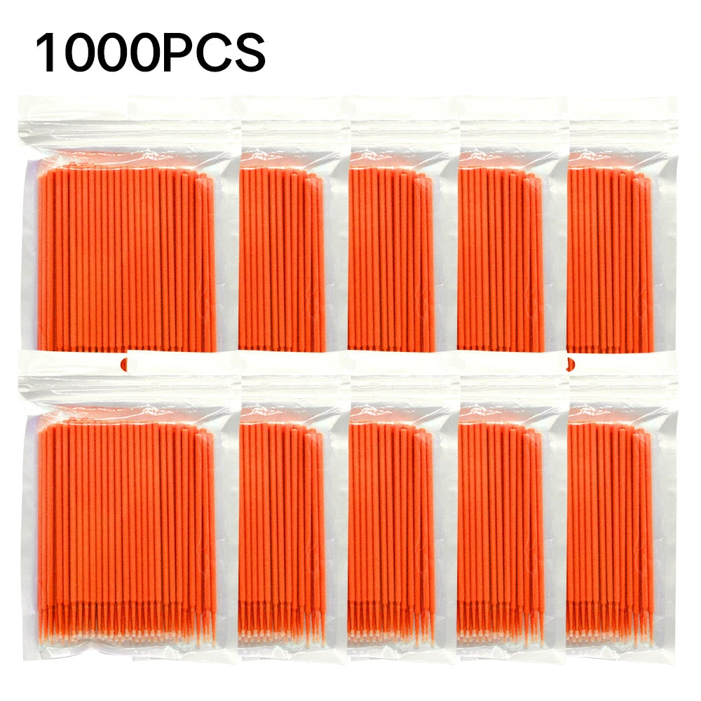 500/1000Pcs Eyelash Cleaning Brush Lash Extension Micro Cotton Swab Individual Eyelashes Microbrush Makeup Clean Remover Tools