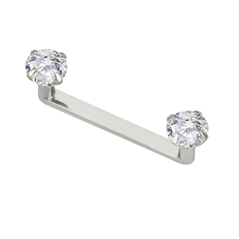 G23 Titanium Dermal Surface Barbell PIERC Micro Dermal Anchor Piercing Zircon Paved Top Labret Internal Thread Body Jewelry