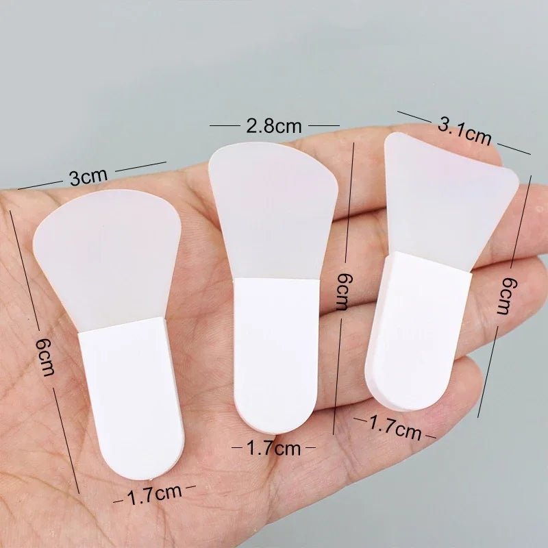 3Pcs Mini Silicone Mask Mixing Brush Facial SkinCare Tools Mud Cream Brushes DIY Skin Care Foundation Gel Cosmetic Beauty Tool