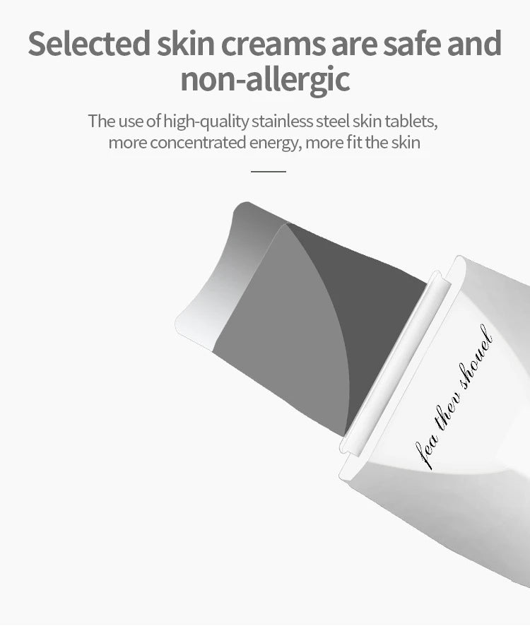 Deep Vibrate Skin Scrubber Facial Cleaner Shovel Spatula Not Ultrasonic Face ScrubberPeeling Blackhead Remover Facial Ma ssager