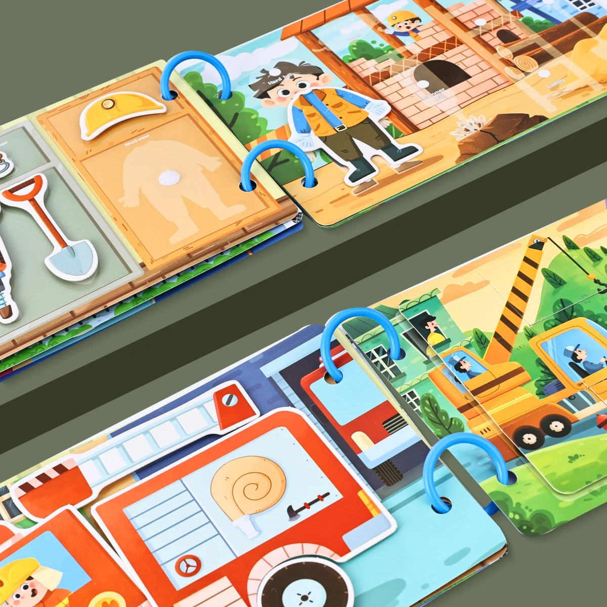 Children's Early Education Interactive Busy Book, Reusable Traffic-Themed Quiet Book, Vehicle Enlightenment Cognitive Shape and Color Matching Puzzle Game, DIY Toys That Cultivate Hands-On Ability, Suitable as Holiday Gifts f