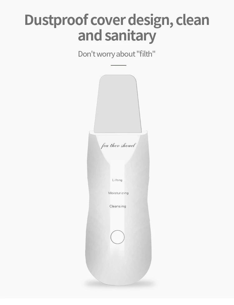 Deep Vibrate Skin Scrubber Facial Cleaner Shovel Spatula Not Ultrasonic Face ScrubberPeeling Blackhead Remover Facial Ma ssager