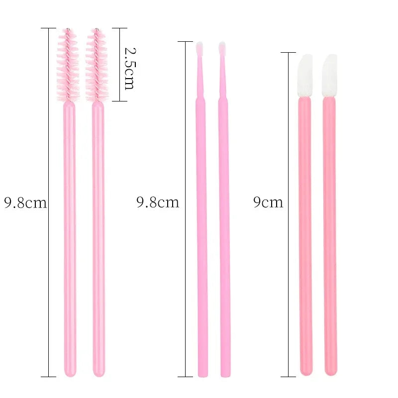 50Pcs Brush Wands Makeup  Professional Makeup Comb Eye Lashes Disposable Extension Mascara Beauty Tool Crystal Eyelashes