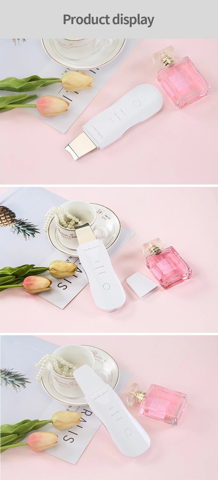 Deep Vibrate Skin Scrubber Facial Cleaner Shovel Spatula Not Ultrasonic Face ScrubberPeeling Blackhead Remover Facial Ma ssager