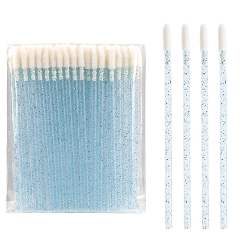 50Pcs Disposable Crystal Handle Lip Brush Eyelash Makeups Brushes Lashes Extension Mascara Wands Applicators Cosmetic Tools