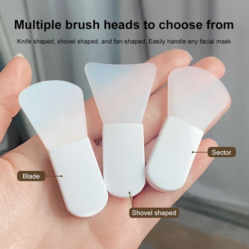 3Pcs Mini Silicone Mask Mixing Brush Facial SkinCare Tools Mud Cream Brushes DIY Skin Care Foundation Gel Cosmetic Beauty Tool
