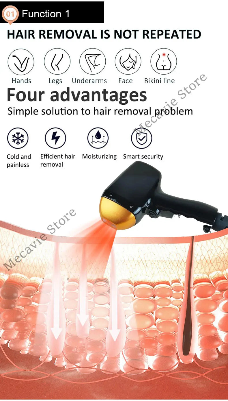 4in1 Soprano Titanium Ice Platinum RF Diode 755 808 940 1064nm 4 Wave Laser ND:YAG Machine Painless Hair Removal Machine 2025