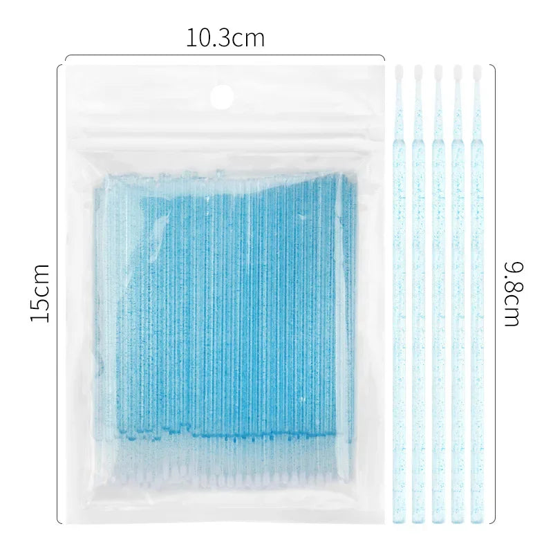 Brushes Crystal 500/1000PCS Disposable Eyelash Swab Microbrushes Eyelash Extension Tool Grafting Lash Removing Applicators