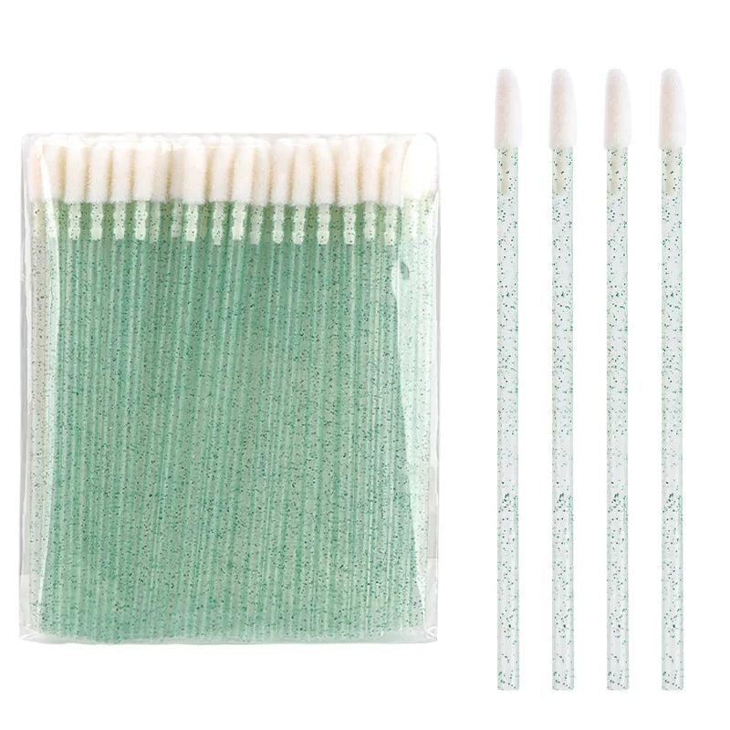 50Pcs Disposable Crystal Handle Lip Brush Eyelash Makeups Brushes Lashes Extension Mascara Wands Applicators Cosmetic Tools