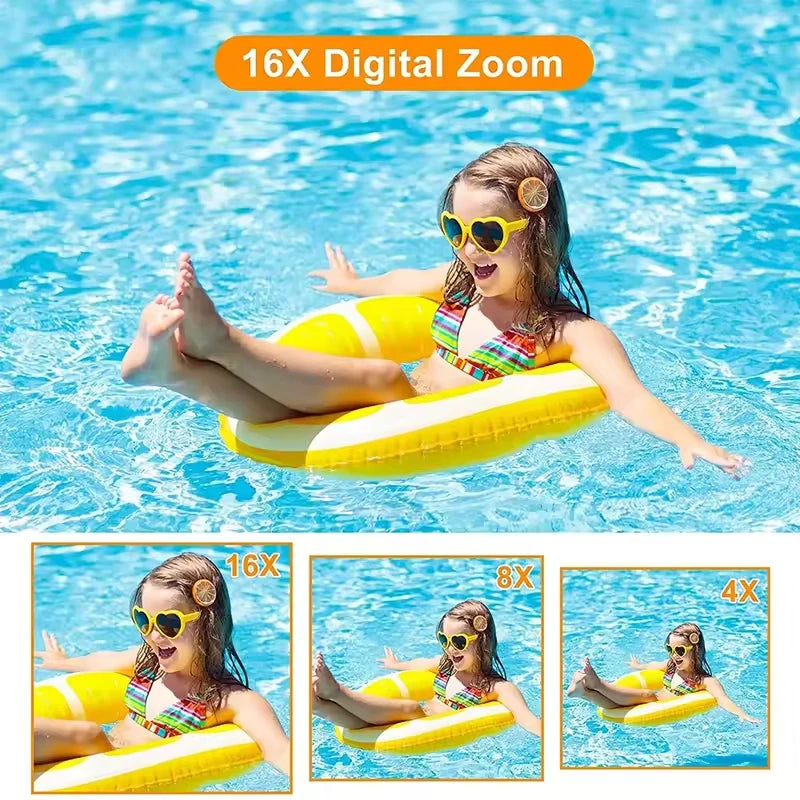 4K Digital Camera 24 Million Pixels Children Camcorder 16x Zoom Compact Cameras Auto Focus for Kids Adult Beginners Photograph
