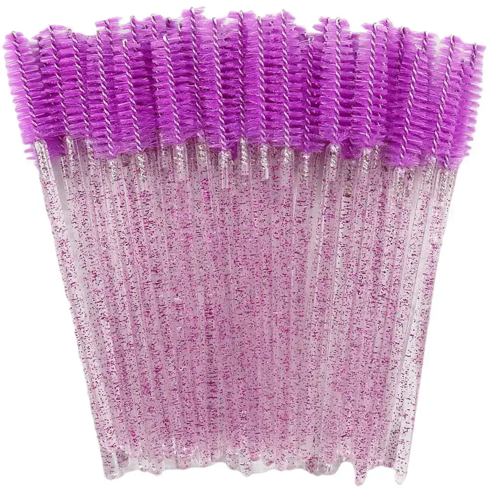 50Pcs Brush Wands Makeup  Professional Makeup Comb Eye Lashes Disposable Extension Mascara Beauty Tool Crystal Eyelashes