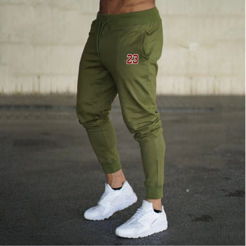 23 Creativity Printed Men Jogging Pants Mens Fitness Joggers Running Pants Man Training Sport Trousers Sportswear Sweatpants