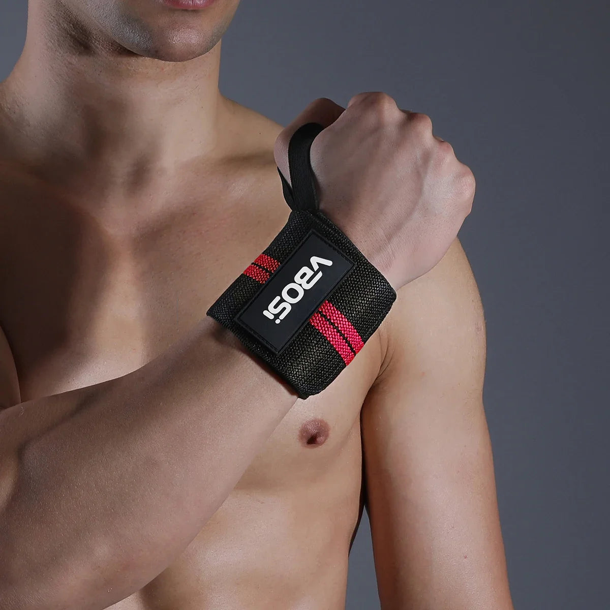 1 Piece Adjustable Wrist Support Wraps for Weightlifting with Thumb Loop Unisex Horizontal Bar Gym Fitness Wristband