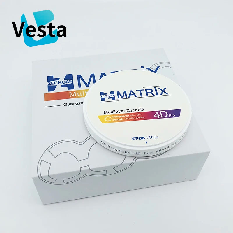 4D-Multilayer 4D Pro multilayer zirconia disc disk block CAD CAM Dental laboratory super translucent 98mm