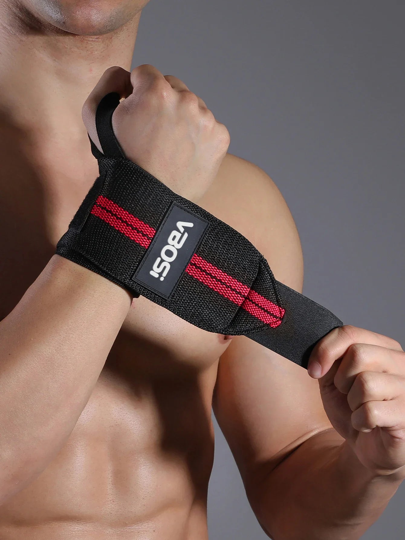 1 Piece Adjustable Wrist Support Wraps for Weightlifting with Thumb Loop Unisex Horizontal Bar Gym Fitness Wristband