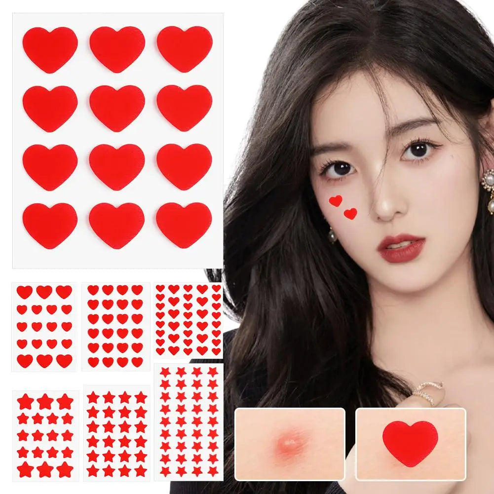 Cute Colorful Hydrocolloid Stars Heart Shaped Acne Pimple Patch For Face Invisible Spot Zits Blemishes Cover Stickers Skin Care