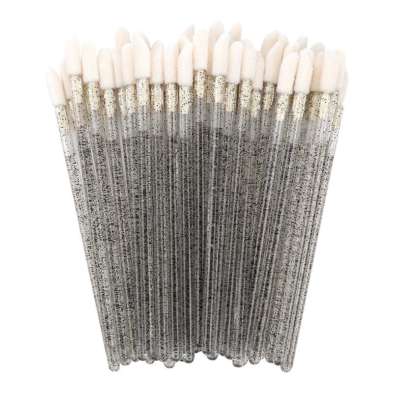 50Pcs Disposable Crystal Handle Lip Brush Eyelash Makeups Brushes Lashes Extension Mascara Wands Applicators Cosmetic Tools