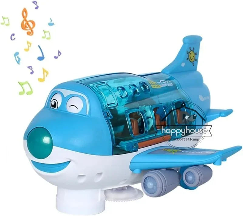 Children‘s’Electric Airplane  Aircraft Toys Car Simulation plane Model with Music LED Boys Traffic Toy Christmas Gifts for Girls