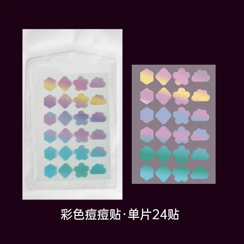 Colorful PE Pimple Patches Cute Star Shaped Pimple Cover Sticker Invisible Pimple Cover Removal Pimples Patch Beauty-health