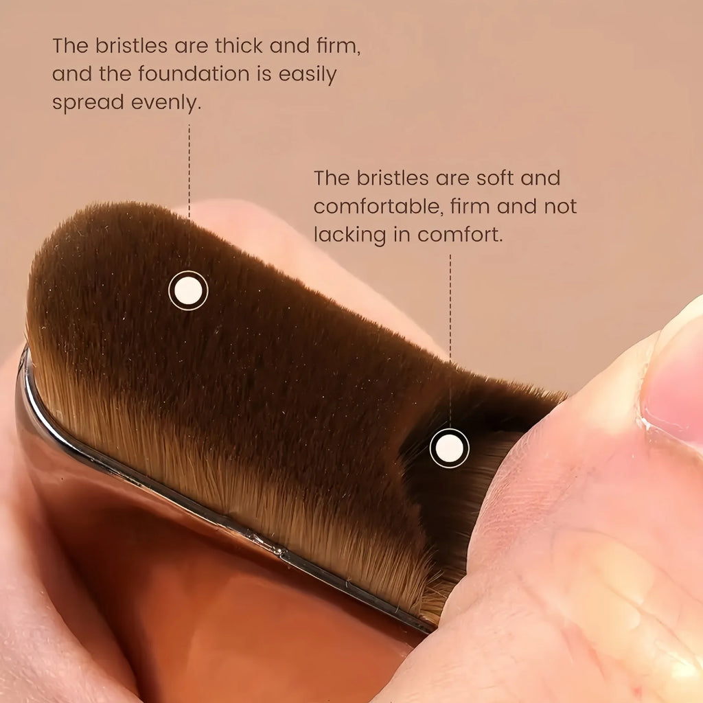 2Pcs Skin Friendly Comfortable Synthetic Hairs Makeup Brush Ultra-Soft Durable Foundation Brush Concealer Brush Contour Brush No