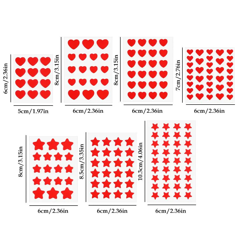 Cute Colorful Hydrocolloid Stars Heart Shaped Acne Pimple Patch For Face Invisible Spot Zits Blemishes Cover Stickers Skin Care