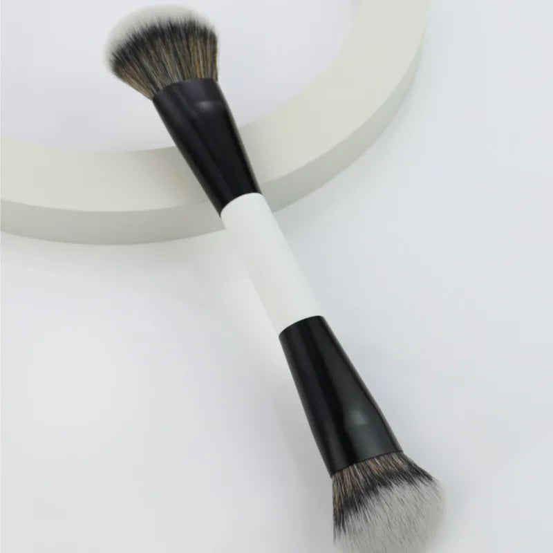 4Pcs Double Sided Makeup Brush Set For Foundation Contour Blending Highlight Powder Blush Applicator