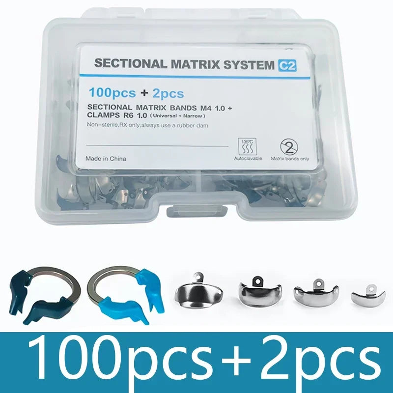 Dental Matrix Bands NITI Metal Matrices Clamp Ring Sectional Contoured Matrix System Nickel Titanium Clamping Ring Dentist Tools
