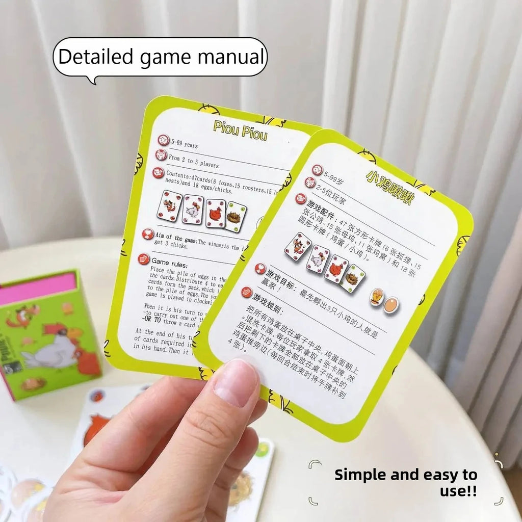 Chicken Chiu Chiu Board Game Grow Up Without Children Hot 5-8 Years Old Casual Party Card Game Intellectual Children Toys Gift