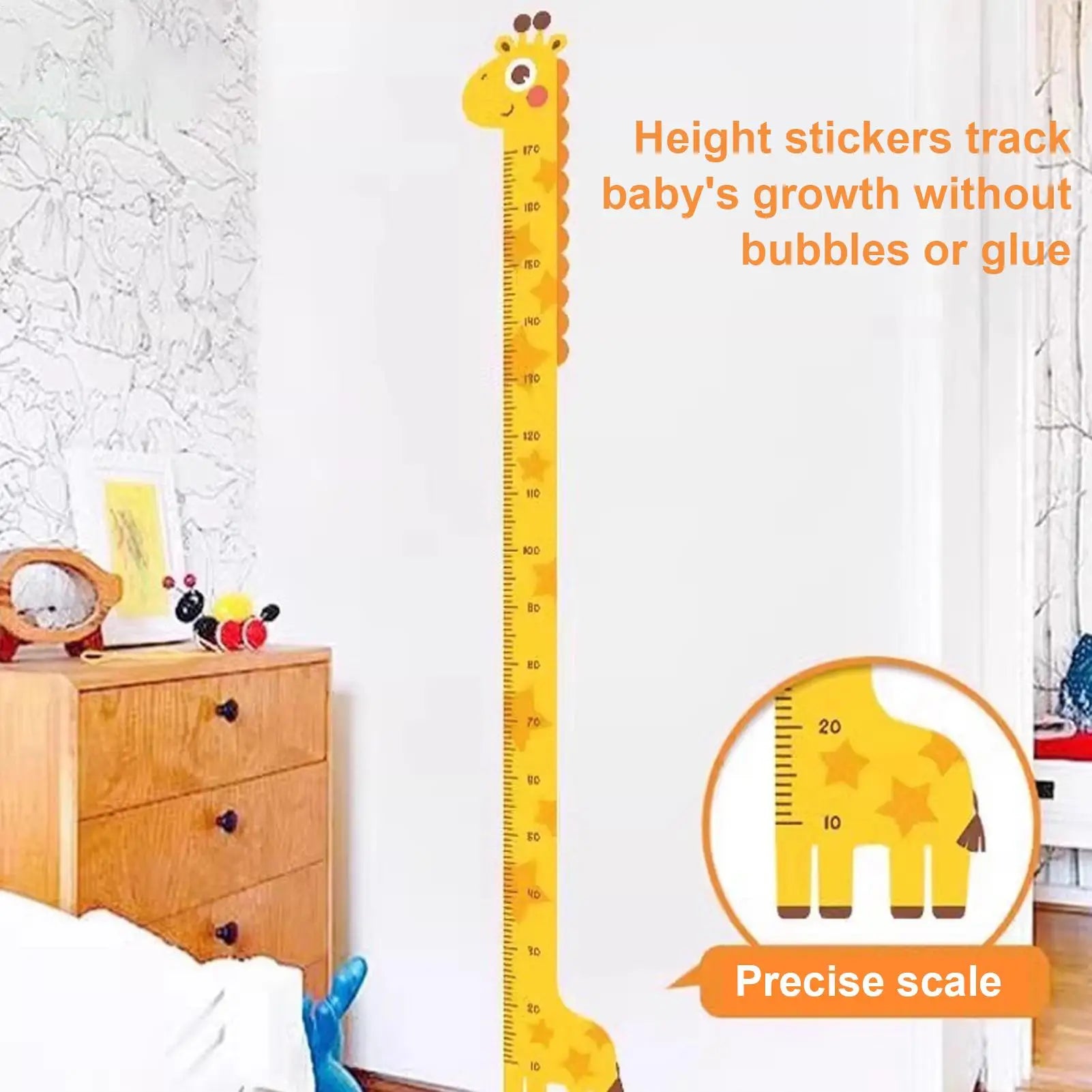 Children Height measuring Chart wooden Wall Growth height measuring board for Tracking Recording Baby Nursery Decor