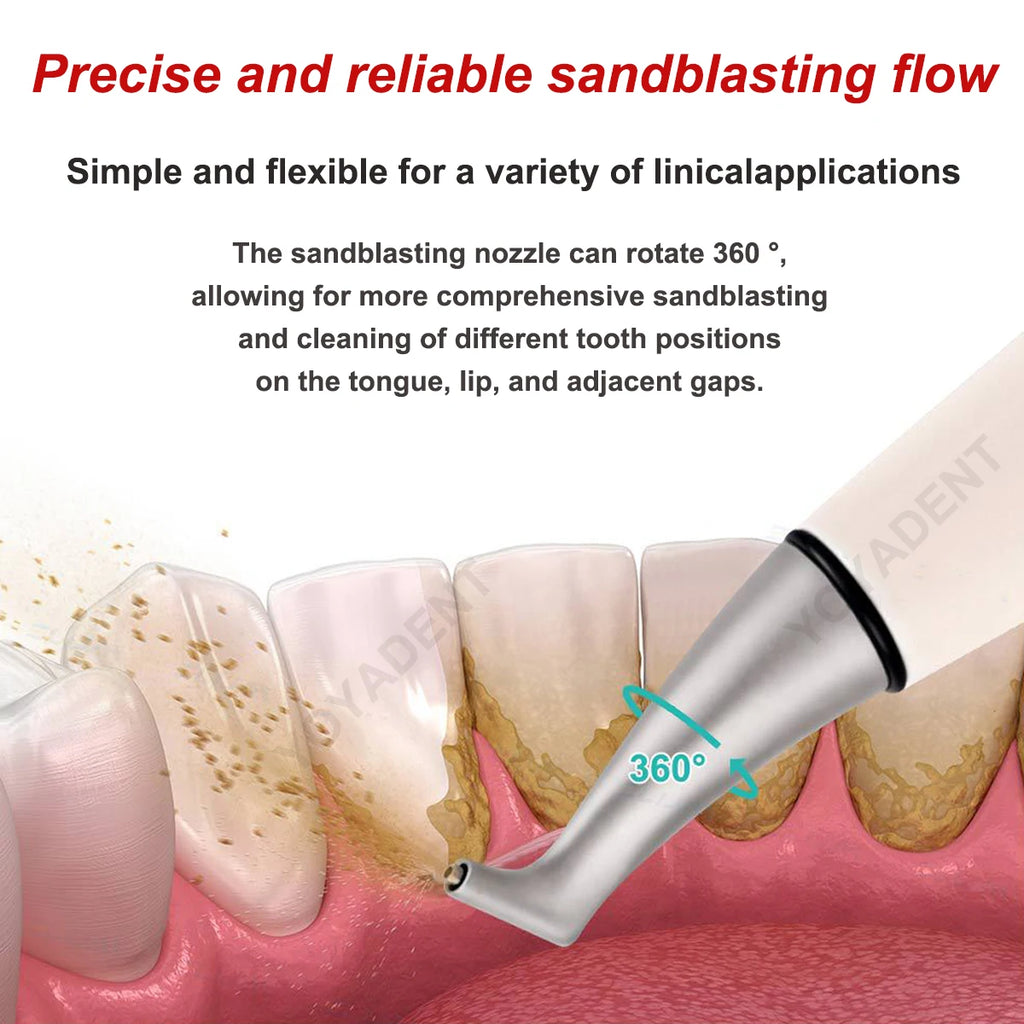 Dental Air Prophy Jet Polisher Tooth Whitening Sandblasting Gun For 65μm Supragingival Sandblasting Powder Fit NSK KAVO