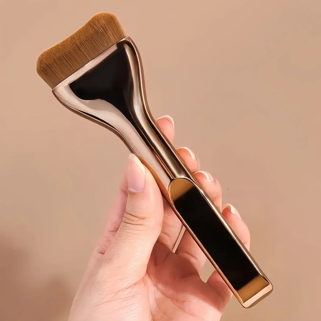 2Pcs Skin Friendly Comfortable Synthetic Hairs Makeup Brush Ultra-Soft Durable Foundation Brush Concealer Brush Contour Brush No