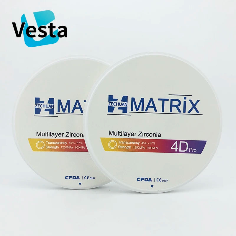 4D-Multilayer 4D Pro multilayer zirconia disc disk block CAD CAM Dental laboratory super translucent 98mm