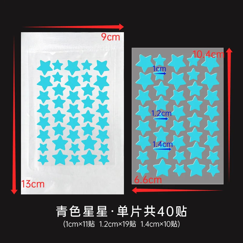 Colorful PE Pimple Patches Cute Star Shaped Pimple Cover Sticker Invisible Pimple Cover Removal Pimples Patch Beauty-health