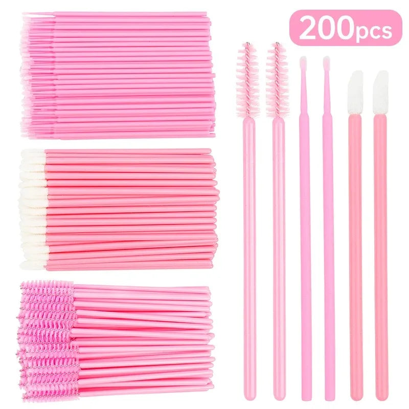 50Pcs Brush Wands Makeup  Professional Makeup Comb Eye Lashes Disposable Extension Mascara Beauty Tool Crystal Eyelashes