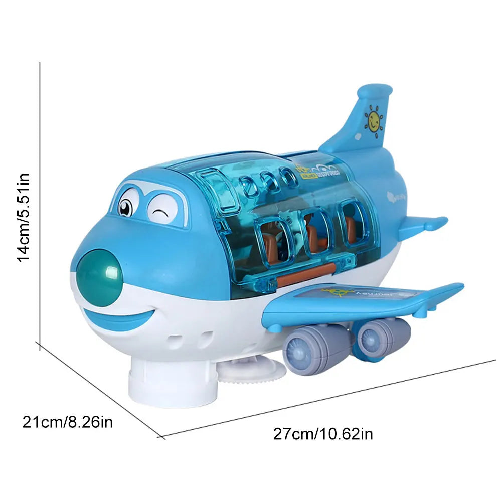 Children‘s’Electric Airplane  Aircraft Toys Car Simulation plane Model with Music LED Boys Traffic Toy Christmas Gifts for Girls