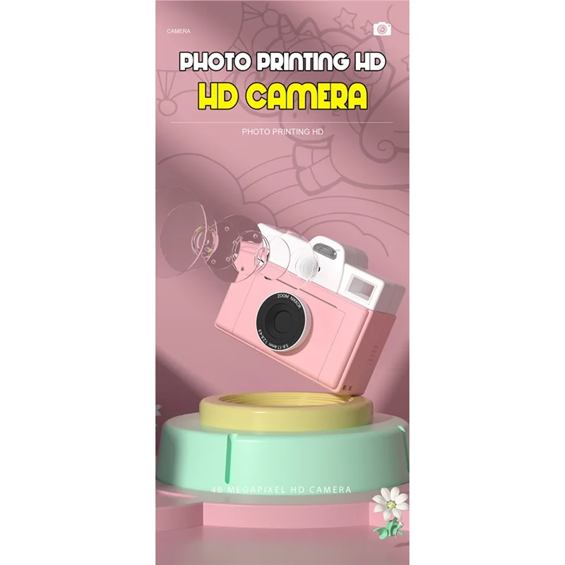 INLIG-Children Camera Instant Print Kids Digital Thermal Print Camera Instant Photo Printing Camera Toys Gifts Boy And Girl