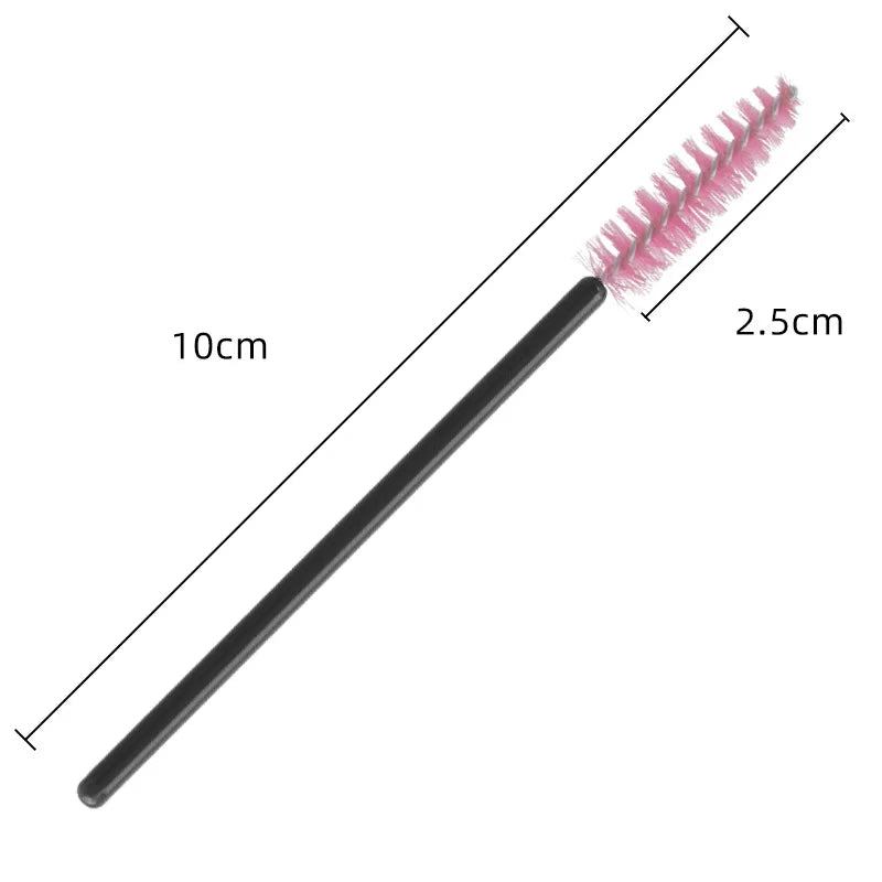 50/500pcs Disposable Eyebrow Eyelash Spoolies Wholesale Wands Applicator for Eyelash Extension & Makeup Tool Dual-Use