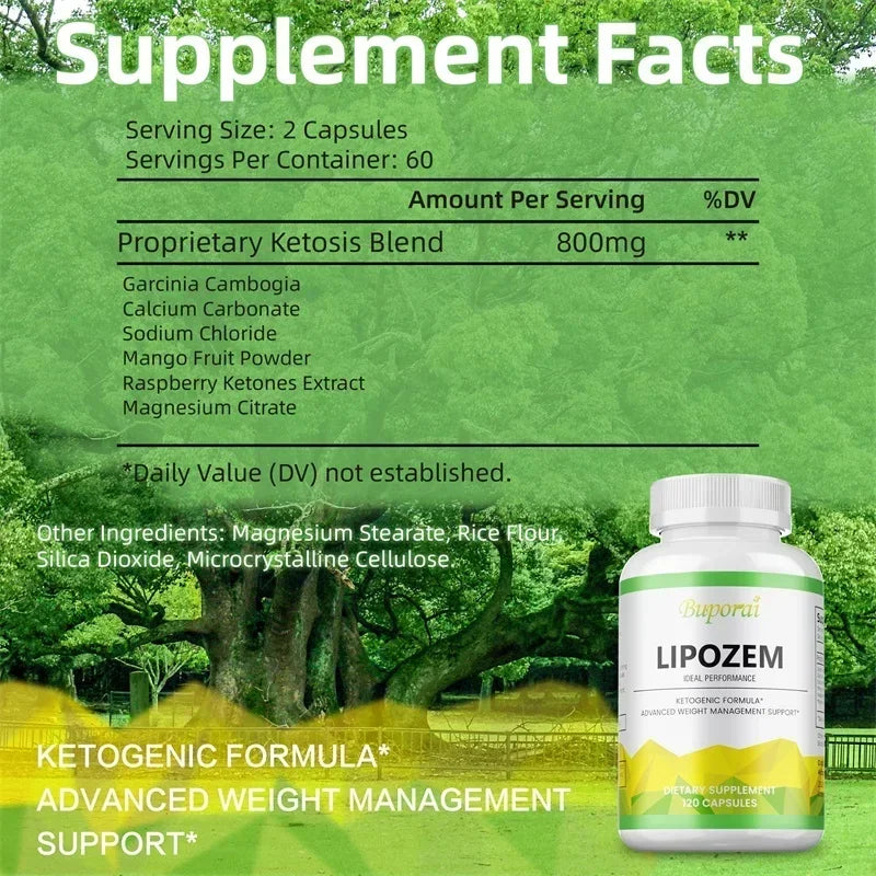 Lipozem Supplement - Weight Loss Capsules, Boosts Metabolism, Increases Energy and Controls Appetite
