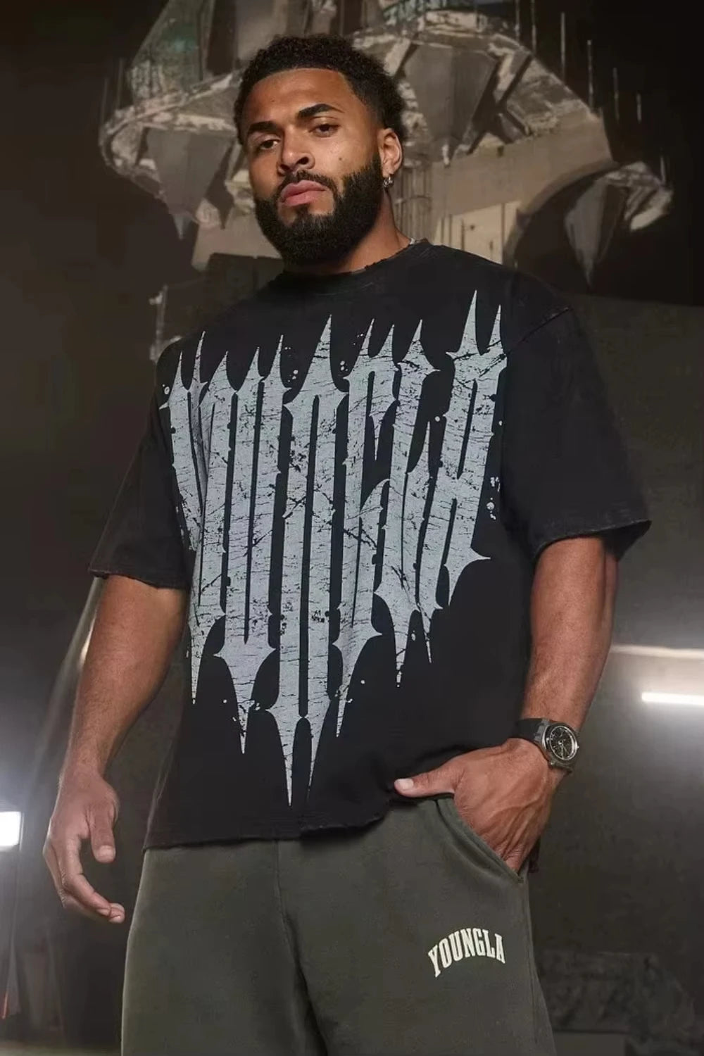 2025 Summer YA New Men's T-shirts Gym Running Training Sports Casual Short Sleeve Stretch T-shirt Fashion Clothing Male T-shirts